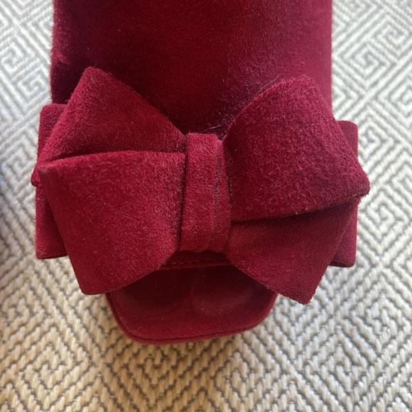 Miu Miu Burgundy Peep Toe Heels, 38 - Picture 4 of 12